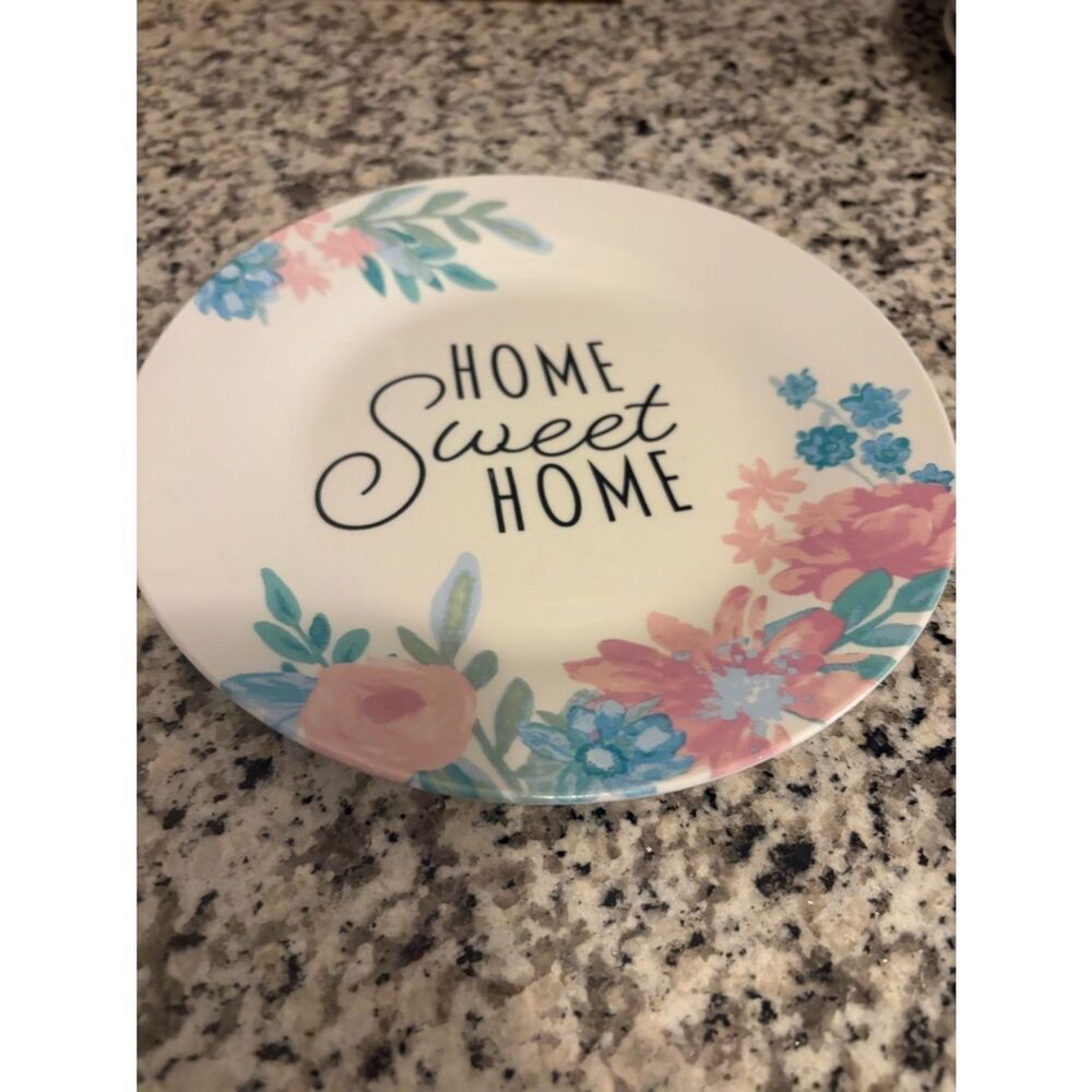 Royal Norfolk Home Sweet Home Floral Decorative Plate‎ Cottagecore.